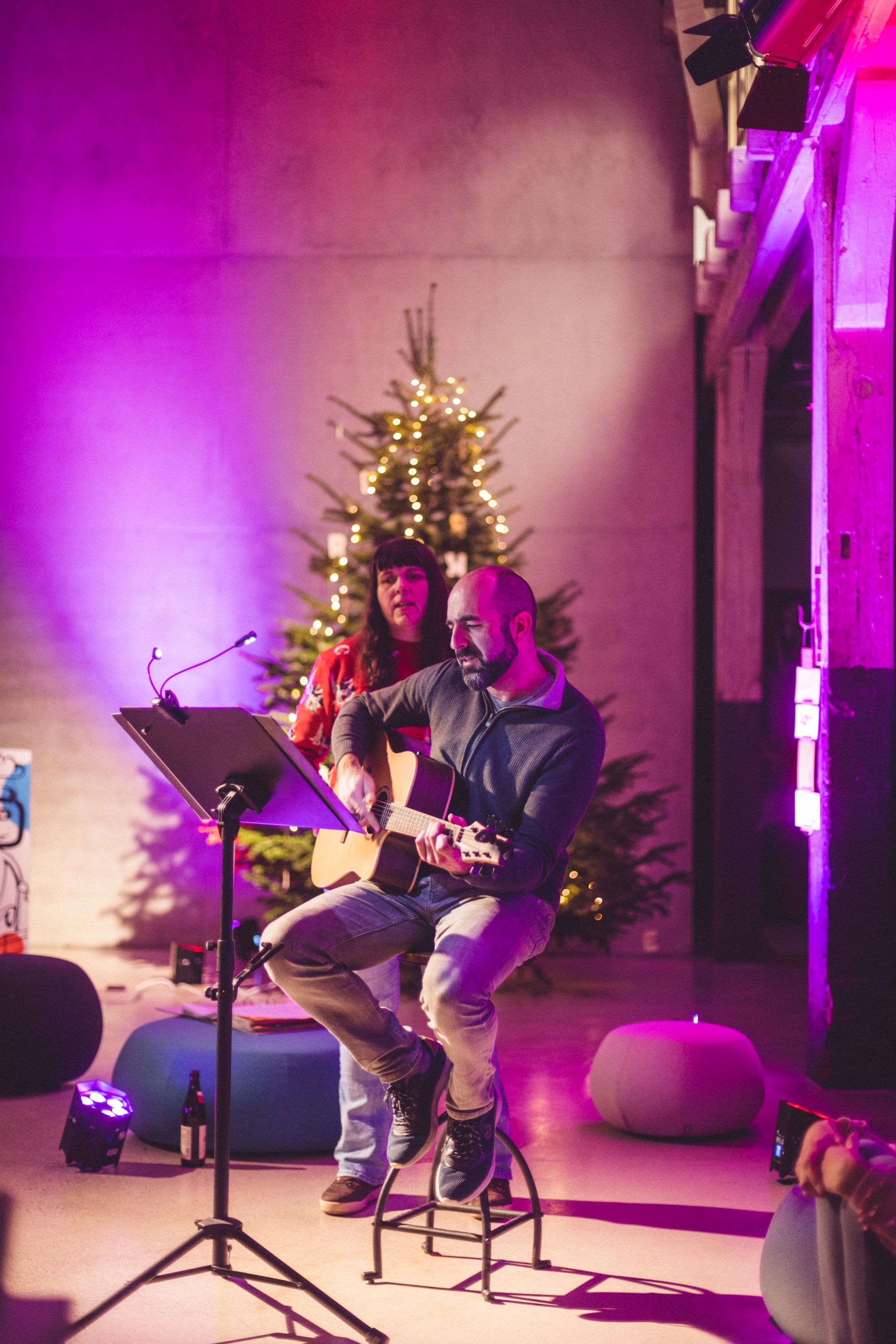 Weihnachtsfeier in der Werkhalle